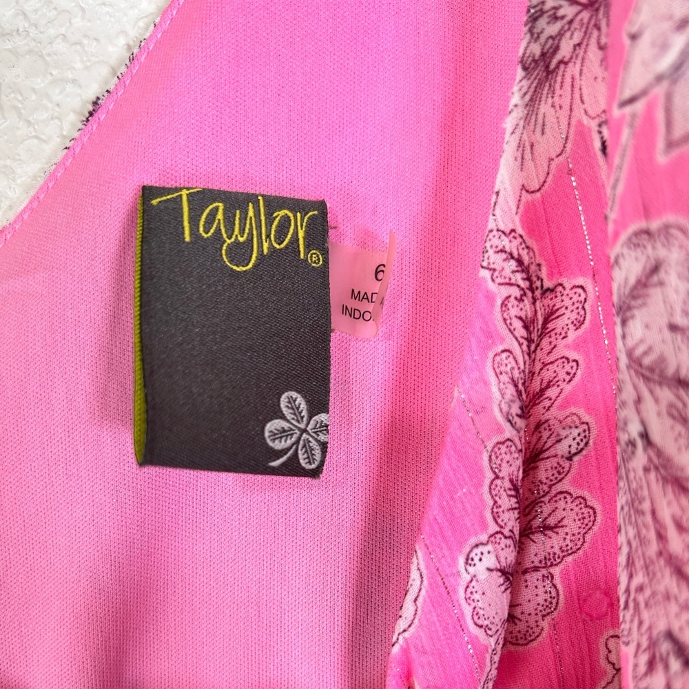 Taylor Pink One Shoulder Puff Sleeve Sundress - Picture 3 of 8